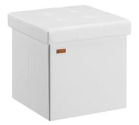 Casaria® Pouf Sgabello Contenitore 38x38x38cm Box Portaoggetti Sedile Imbottito Seduta Salvaspazio Pieghevole Camera Soggiorno Organizer Giochi