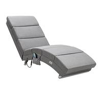 Casaria Relax Lounge XXL 186x89x55cm Ergonomica Lettino Funzione Massaggiante in Stoffa Grigio