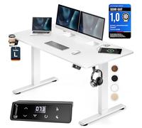 Casaria® Scrivania Elettrica 140 x 70 cm Ergonomica Regolabile Altezza Caricatore Wireless Porta USB-C/A Display LCD Funzione Memoria Carico Max 80kg
