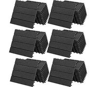 Casaria Set 66 Pezzi Piastrelle da Giardino 30x30cm 6m² in WPC Resistente Mattonelle ad Incastro per Pavimento Terrazza Balcone Esterno Sistema a Clic