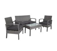 Casaria Set 7 Pezzi Mobili da Esterno in Polyrattan In uscini