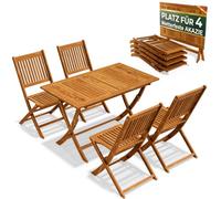 Casaria® Set di Mobili da Giardino 5 Pezzi Modello 2026 Legno Acacia FSC®