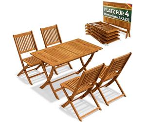 Casaria® Set di Mobili da Giardino 5 Pezzi Modello 2026 Legno Acacia FSC®
