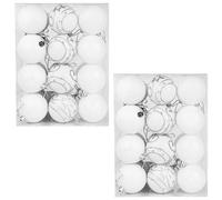 CASARIA® Set Palline di Natale 48pz Ø 6cm in Plastica Opaca Lucida Addobbi Decorazioni Natalizie Festività Famiglia Inverno