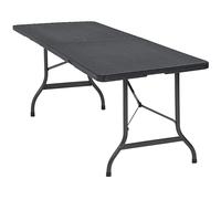 Casaria Tavolo da Giardino 183x76 cm Pieghevole Resistente Maniglia per