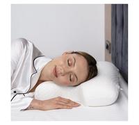 CASAROL Cuscino Bellezza Doppio Lato 2 in 1 Anti Invecchiamento e Anti Rughe e Viso Cuscino Viso Memory Foam per Dolori di Collo e Spalle Supporto Cervicale per Dormienti Schiena e Laterale (Bianco