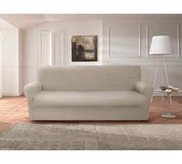 Casarredo Copridivano Sofà in Puro Cotone Elasticizzato (Beige, Divano 3 posti (da 180 cm a 250 cm))