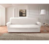 Casarredo Copridivano Sofà in Puro Cotone Elasticizzato (Bianco, Divano 2 posti (da 140 cm a 190 cm))