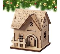 Casas de Navidad - Scena natalizia in legno a LED, edificio da collezione, decorazione per la casa per le vacanze, finestra di scaffale, appartamento, negozio invernale