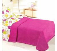 Casatessile Ciniglia Classico copriletto Matrimoniale cm 260x270 - Arancio