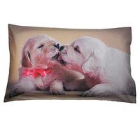 Casatessile Federa Cuscino Letto Stampa Fotografica Cagnolini