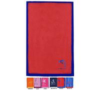 Casatessile Mediterraneo Telo Mare Tinta Unita Ricamato 90x170 cm - Rosso
