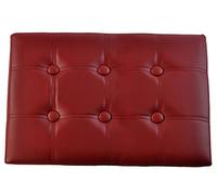 Casatessile - Pouf Panca Contenitore Ecopelle | 76x34x34 cm | Doppio Utilizzo | Grande Capienza | Seduta Imbottita | Pieghevole e Salvaspazio | Effetto Pelle | Bordeaux