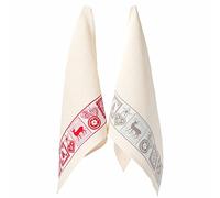Casatessile Strofinacci da Cucina in Cotone Set 2 pz Tirolese Asciugamani Tessuto a Nido d'Ape, Grandi.