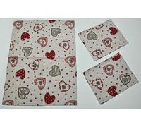 Casatessile Strofinacci da Cucina Nr 3 pz cm 50X70 TIROLO - Bordeaux