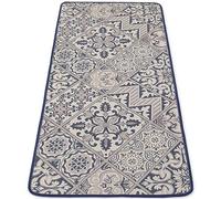 Casatessile Tappeto Cucina Antiscivolo Lavabile Modello Maioliche Liscio - Tappeto Corsia, Passatoia Corridoio - Blu, Lunghezza 280cm