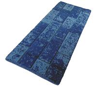 Casatessile Tappeto da Bagno Antiscivolo Brick - Blu, 60x130 cm.