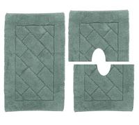 Casatessile Tappeto da Bagno Antiscivolo MEGANEMATS - Verde, Set 3 Pezzi