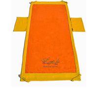 Casatessile Telo Mare Lettino Ricamato con Tasche 70x190 cm Coprilettino Mare, Telo Lettino Mare con Elastici, TeloMare per Sdraio con Tasche