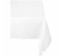 Casatessile Tovaglia antimacchia Jacquard Queen Tovaglie Decorative Copritavolo Idrorepellente Elegante Tovaglia Anti Macchia per Casa Ristorante Bar caffè - Bianco, Maxi 140x450 cm.