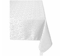 Casatessile Tovaglia antimacchia Jacquard Queen Tovaglie Decorative Copritavolo Idrorepellente Elegante Tovaglia Anti Macchia per Casa Ristorante Bar caffè - Grigio, 6 posti 140x180 cm.