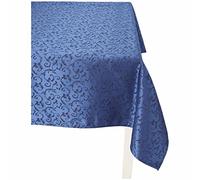 Casatessile Tovaglia antimacchia Jacquard Queen Tovaglie Decorative Copritavolo Idrorepellente Elegante Tovaglia Anti Macchia per Casa Ristorante Bar caffè - Blu, Maxi 140x450 cm.