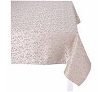 Casatessile Tovaglia antimacchia Jacquard Queen Tovaglie Decorative Copritavolo Idrorepellente Elegante Tovaglia Anti Macchia per Casa Ristorante Bar caffè - Tortora, Maxi 140x450 cm.