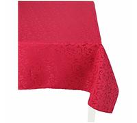 Casatessile Tovaglia antimacchia Jacquard Queen Tovaglie Decorative Copritavolo Idrorepellente Elegante Tovaglia Anti Macchia per Casa Ristorante Bar caffè - Rosso, Rotonda 160 cm.