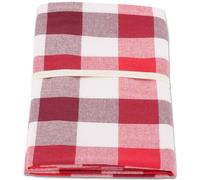 Casatessile Tovaglia in Cotone Jacquard Vichy - Bordeaux, Maxi 140x320 cm.