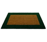 Casatessile Zerbino rettangolare in cocco ECOCO BORDO per Ingresso Interno ed Esterno, Antiscivolo - VERDE, 50x100 cm.