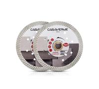 Casaverde 2 dischi diamantati super sottili, 125 mm x 1,4 mm x 22,23 mm, ideali per porcellana, ceramica, marmo, granito e calcestruzzo