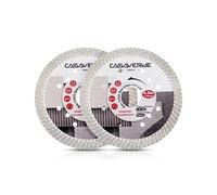 Casaverde Disco diamantato da taglio in ceramica da 115 mm, lama per piastrelle in porcellana, taglio su piastrelle dure, ceramica, marmo, granito, porcellana, 2 pezzi