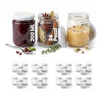 casavetro 24 barattoli vetro con coperchio vasetti conserve 200ml 200 ml per marmellata confetture bomboniere tappo a vite ermetico da cucina