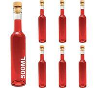 casavetro 6 x 500 ml Futura Bottiglie in Vetro da riempire, 0,5 l, Bottiglie per liquori, Grappa, aceto, Olio (6 x 500 ml)