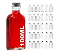 casavetro Bottiglie vuote di vetro da 100 ml, 30 pezzi, con tappo a vite, 100 ml, bottiglia di vino, aceto e olio, da riempire, 0,1 litri (30 x 100 ml)
