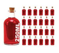 casavetro Bottigliette Vetro con Tappo Sughero - 250 ml - Bottiglia Vuota in Vetro per Vino, Liquore, Acqua, Succo di Frutta, Conserve, Latte, Olio, Birra, Vino, Estratti, Amari (24 x 250 ml)