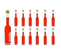 Casavetro Bottigliette Vetro Con Tappo Sughero - 350 ml - Bottiglia Vuota in Vetro per Vino, Liquore, Acqua, Succo di Frutta, Conserve, Latte, Olio, Birra, Vino, Estratti, Amari (12 x 350 ml)