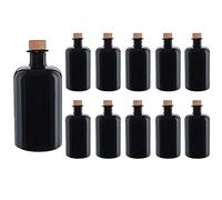 casavetro Bottigliette Vetro con Tappo Sughero - 500 ml - Bottiglia Vuota in Vetro per Vino, Liquore, Acqua, Succo di Frutta, Conserve, Latte, Olio, Birra, Vino, Estratti, Amari (10 x 500 ml)