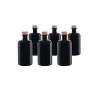 casavetro Bottigliette Vetro con Tappo Sughero - 500 ml - Bottiglia Vuota in Vetro per Vino, Liquore, Acqua, Succo di Frutta, Conserve, Latte, Olio, Birra, Vino, Estratti, Amari (6 x 500 ml)
