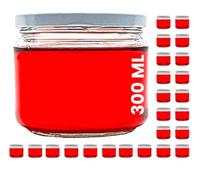 Casavetro Trasparente Tappo A vite bottiglie di vetro vuote 67, 105, 210, 300 ml - riutilizzabile Twist Off coperchi - a tenuta D'aria Coperchio In Metallo Per birra a casa Vodka e acqua (24 x 300 ml)
