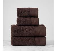 casaviva® Asciugamani Bagno SPA 100% Cotone Sublime 650 gsm Certificato Oeko-Tex Extra Morbido Extra Assorbente Agricoltura Ecosostenibile (Marrone Bruciato, SET 2 VISO + 2 OSPITE)