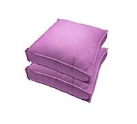 casaviva ® Set 2 Cuscini Materasso 40 x 40 Maxi Imbottitura 15 cm Sedie Panche per Esterni ed Interni in Misto Cotone Riciclato Made in Italy Idrorepellenti Sfoderabili (Glicine)