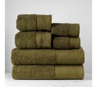 casaviva® Set Asciugamani Bagno SPA 100% Cotone Sublime 650 gsm Certificato Oeko-Tex Extra Morbido Extra Assorbente Agricoltura Ecosostenibile (Verde Bosco, SET 2 Viso + 2 Ospite + 2 Teli Bagno Maxi)