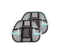 Casaviva Supporto Lombare 2 pz per Sedia e Auto, Cuscino retinato per Smart Working, per Ufficio Aiuta a Mantenere Una Corretta Postura ed Evitare Dolori alla Schiena. Supporto Lombare