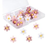 Casbomy 30 puntine floreali per lavagne in sughero, spille decorative, bacheca per ufficio, scuola e casa