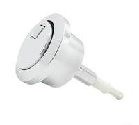 CaScab Pulsante a doppio scarico cromato per WC con pulsante di scarico WC Sistema di scarico Serbatoio di ricambio per WC a doppio scarico Pulsante