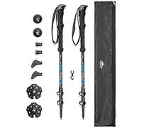 Cascade Mountain Tech TP-CF-ql 3, Bastoncini da Trekking Unisex, Blu, Eva Grip