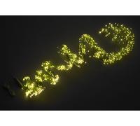 CASCATA 1340 MICROLED A MANTELLO FILI modellabili LUNGHEZZA 2,5mt - LUCE CALDA