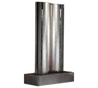 Cascata a Parete Verticale 120x200x60 cm in Acciaio Platino