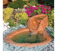Cascata Artificiale Roccia da Giardino 135x100 cm in Vetroresina con Pompa